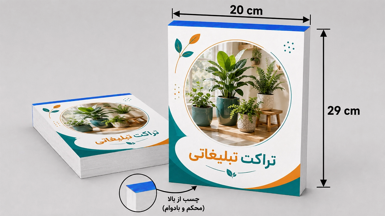 تراکت سرچسب دار و منسجم با چاپ اختصاصی در سایت چاپاتو